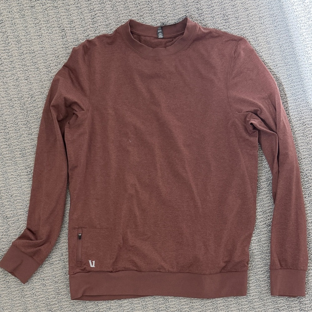 Vuori Men's Crewneck Sweater in Rich Brown